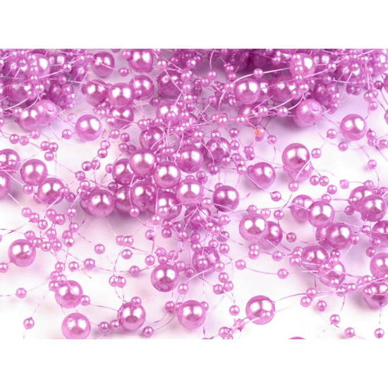 Ghirlandă decorativă perle, ø7 mm, lungime 130 cm - Mov deschis (4 Bucăți) Ghirlandă decorativă perle, ø7 mm, lungime 130 cm - Mov deschis (4 Bucăți)