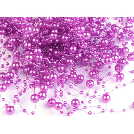 Ghirlandă decorativă perle, ø7 mm, lungime 130 cm - Mov deschis (4 Bucăți) Ghirlandă decorativă perle, ø7 mm, lungime 130 cm - Mov deschis (4 Bucăți)