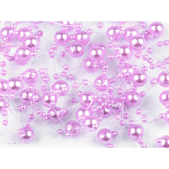 Ghirlandă decorativă perle, ø7 mm, lungime 130 cm - Mov deschis (4 Bucăți) Ghirlandă decorativă perle, ø7 mm, lungime 130 cm - Mov deschis (4 Bucăți)