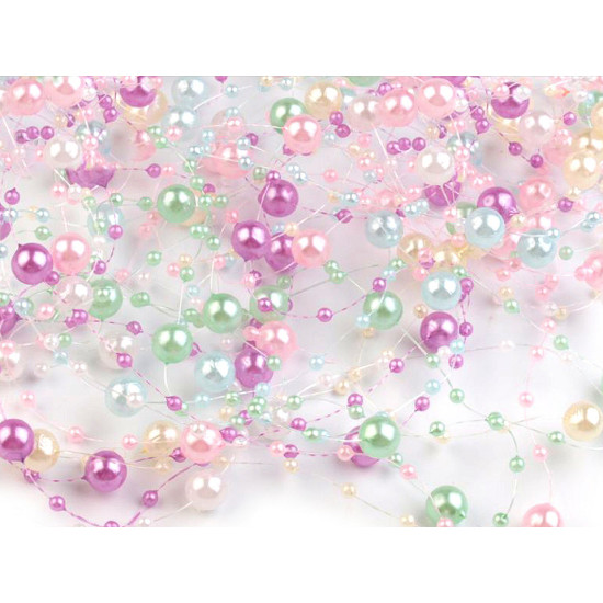 Ghirlandă decorativă perle, ø7 mm, lungime 130 cm - Mov deschis (4 Bucăți) Ghirlandă decorativă perle, ø7 mm, lungime 130 cm - Mov deschis (4 Bucăți)