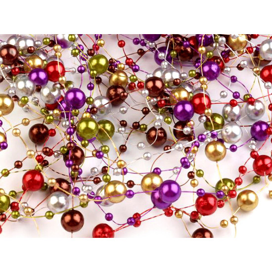 Ghirlandă decorativă perle, ø7 mm, lungime 130 cm - Mov deschis (4 Bucăți) Ghirlandă decorativă perle, ø7 mm, lungime 130 cm - Mov deschis (4 Bucăți)