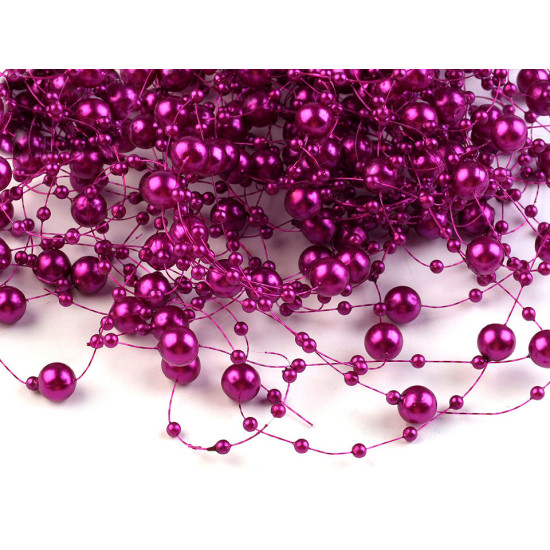 Ghirlandă decorativă perle, ø7 mm, lungime 130 cm - Mov deschis (4 Bucăți) Ghirlandă decorativă perle, ø7 mm, lungime 130 cm - Mov deschis (4 Bucăți)