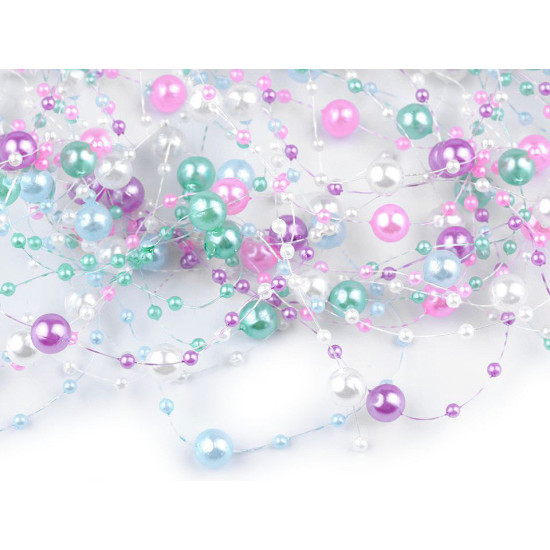 Ghirlandă decorativă perle, ø7 mm, lungime 130 cm - Mov deschis (4 Bucăți) Ghirlandă decorativă perle, ø7 mm, lungime 130 cm - Mov deschis (4 Bucăți)