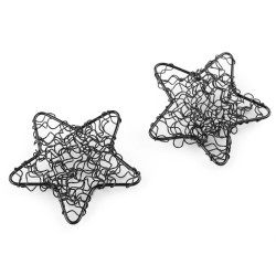 Steluțe metalice, ø50 mm - Negru (100 Bucăți)