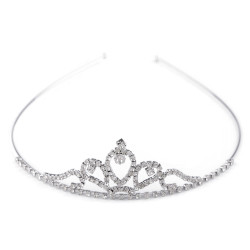Diademă cu strasuri - Cristal (1 Bucată)