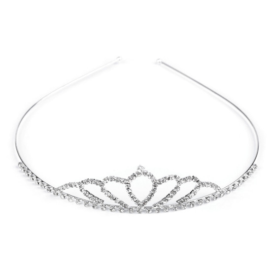 Diademă cu strasuri - Cristal (4 Bucăți) Diademă cu strasuri - Cristal (4 Bucăți)