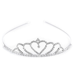 Diademă cu strasuri - Cristal (1 Bucată)