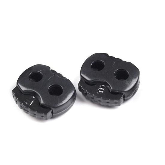 Opritori șnur, 2 găuri, 15x15 mm - Alb (50 Bucăți) Opritori șnur, 2 găuri, 15x15 mm - Alb (50 Bucăți)