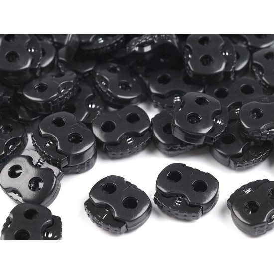 Opritori șnur, 2 găuri, 15x15 mm - Alb (50 Bucăți) Opritori șnur, 2 găuri, 15x15 mm - Alb (50 Bucăți)