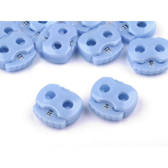 Opritori șnur, 2 găuri, 15x15 mm - Alb (50 Bucăți) Opritori șnur, 2 găuri, 15x15 mm - Alb (50 Bucăți)