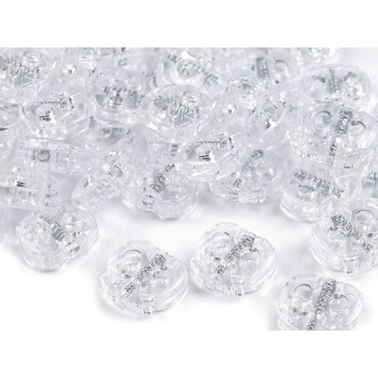 Opritori șnur, 2 găuri, 15x15 mm - Alb (50 Bucăți) Opritori șnur, 2 găuri, 15x15 mm - Alb (50 Bucăți)