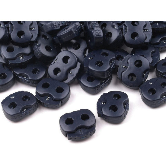 Opritori șnur, 2 găuri, 15x15 mm - Alb (50 Bucăți) Opritori șnur, 2 găuri, 15x15 mm - Alb (50 Bucăți)
