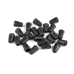 Capăt șnur, 12x17 mm - Negru (200 Bucăți)