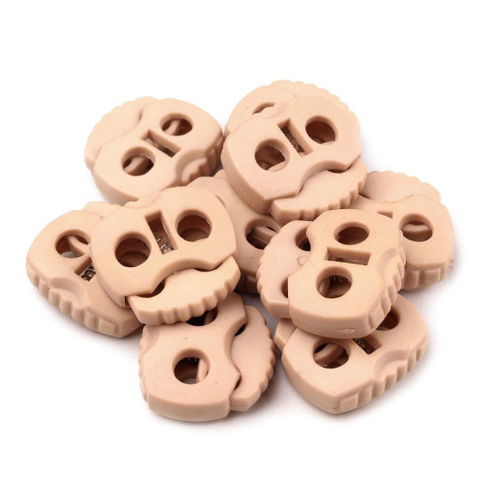 Opritori șnur, 2 găuri, 20x20 mm - Galben muștar (100 Bucăți) Opritori șnur, 2 găuri, 20x20 mm - Galben muștar (100 Bucăți)