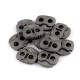 Opritori șnur, 2 găuri, 20x20 mm - Galben muștar (100 Bucăți) Opritori șnur, 2 găuri, 20x20 mm - Galben muștar (100 Bucăți)