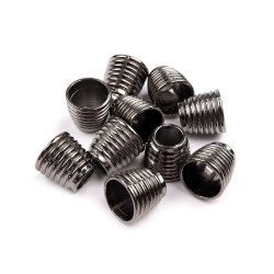 Capăt șnur,  ø6,7 mm - Nichel antic (10 Bucăți)