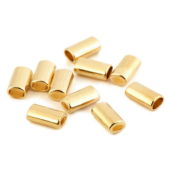 Capăt șnur, 8x14 mm - Auriu (10 Bucăți) Capăt șnur, 8x14 mm - Auriu (10 Bucăți)