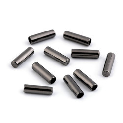 Capăt metalic șnur, ø4 mm - Nichel negru (10 Bucăți)