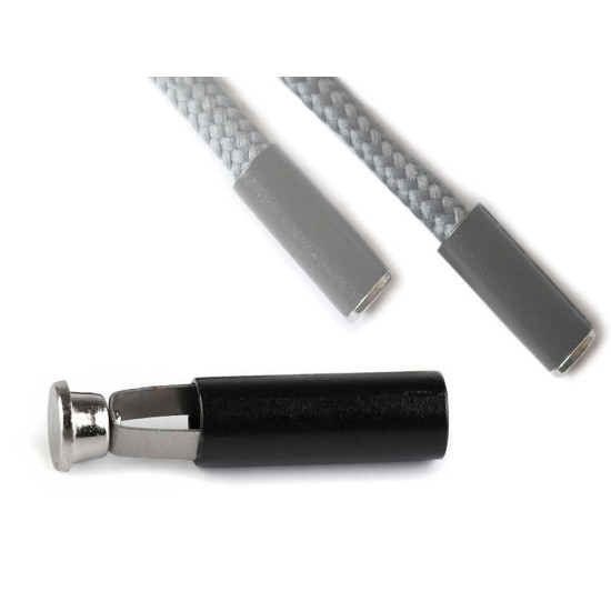 Capăt de șnur cu clips, ø5 mm - Albastru închis (20 Bucăți) Capăt de șnur cu clips, ø5 mm - Albastru închis (20 Bucăți)