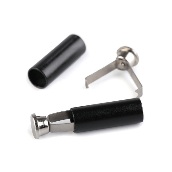 Capăt de șnur cu clips, ø5 mm - Albastru închis (20 Bucăți) Capăt de șnur cu clips, ø5 mm - Albastru închis (20 Bucăți)