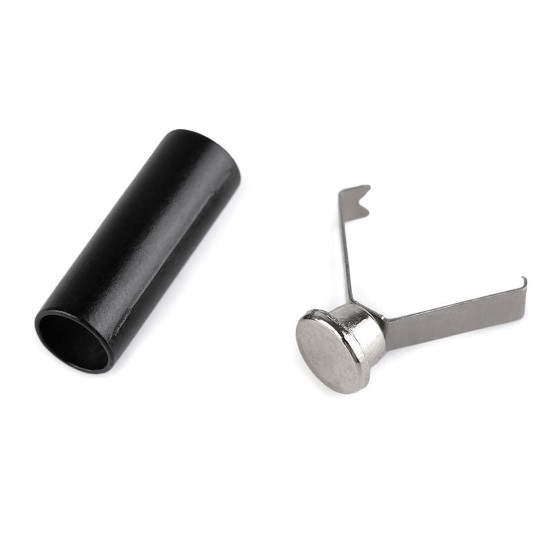 Capăt de șnur cu clips, ø5 mm - Albastru închis (20 Bucăți) Capăt de șnur cu clips, ø5 mm - Albastru închis (20 Bucăți)