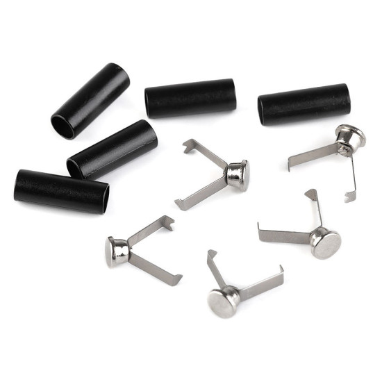 Capăt de șnur cu clips, ø5 mm - Albastru închis (20 Bucăți) Capăt de șnur cu clips, ø5 mm - Albastru închis (20 Bucăți)