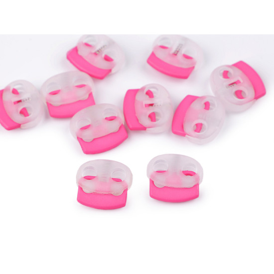 Opritori snur cu doua gauri 17x19 mm - Negru (10 Bucăți)