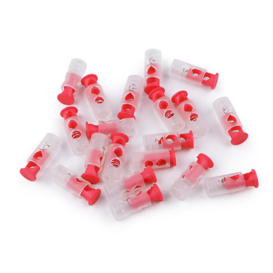 Opritori snur 9x24 mm - Roșu (50 Bucăți) Opritori snur 9x24 mm - Roșu (50 Bucăți)