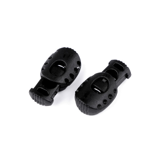 Opritori snur 15x27 mm - Negru (10 Bucăți)