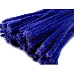 Sârmă plușată, ø6 mm, lungime 30 cm - Bleumarin (100 Bucăți)