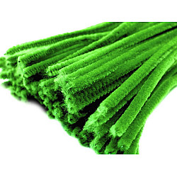 Sârmă plușată, ø6 mm, lungime 30 cm - Verde crud (100 Bucăți)