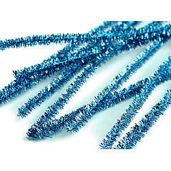 Sârmă plușată, ø6 mm, lungime 30 cm - Bleu turcoaz (300 Bucăți)