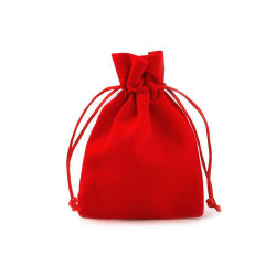Săculeț catifea pentru cadouri, 8,5x11 cm - Roșu (1 Bucată)