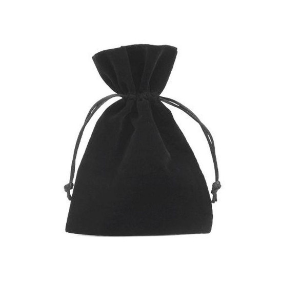 Săculeț catifea pentru cadouri, 12x17 cm - Negru (50 Bucăți) Săculeț catifea pentru cadouri, 12x17 cm - Negru (50 Bucăți)