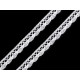 Dantelă bumbac croşetată, lățime 10 mm - Alb (30 Metri) Dantelă bumbac croşetată, lățime 10 mm - Alb (30 Metri)