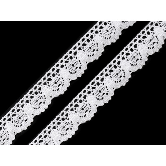 Dantelă bumbac croşetată, lățime 25 mm - Roșu (27 Metri) Dantelă bumbac croşetată, lățime 25 mm - Roșu (27 Metri)