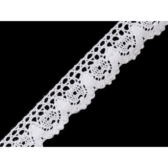 Dantelă bumbac croşetată, lățime 25 mm - Roșu (27 Metri) Dantelă bumbac croşetată, lățime 25 mm - Roșu (27 Metri)