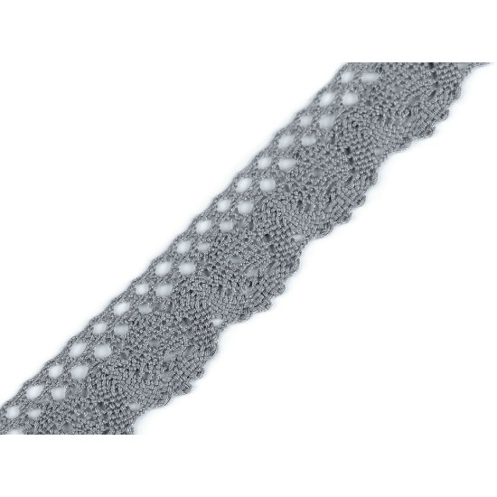 Dantelă bumbac croşetată, lățime 25 mm - Roșu (27 Metri) Dantelă bumbac croşetată, lățime 25 mm - Roșu (27 Metri)