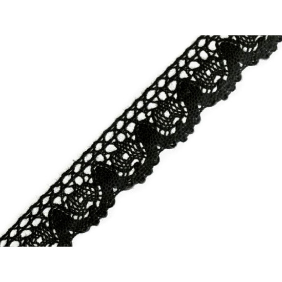 Dantelă bumbac croşetată, lățime 25 mm - Roșu (27 Metri) Dantelă bumbac croşetată, lățime 25 mm - Roșu (27 Metri)