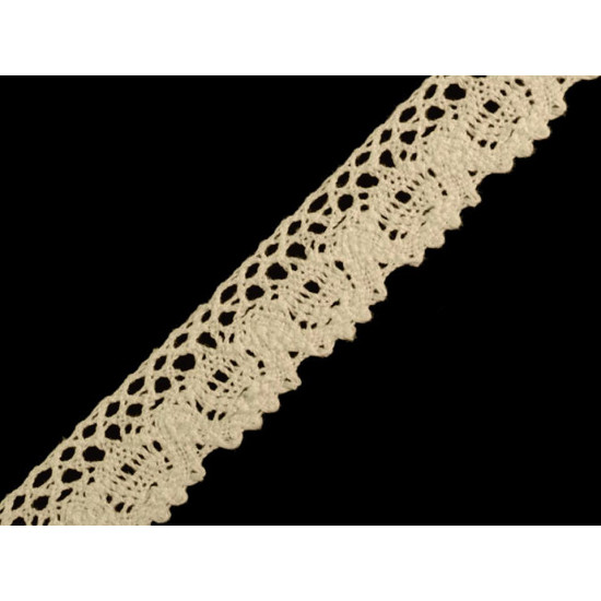 Dantelă bumbac croşetată, lățime 25 mm - Roșu (27 Metri) Dantelă bumbac croşetată, lățime 25 mm - Roșu (27 Metri)