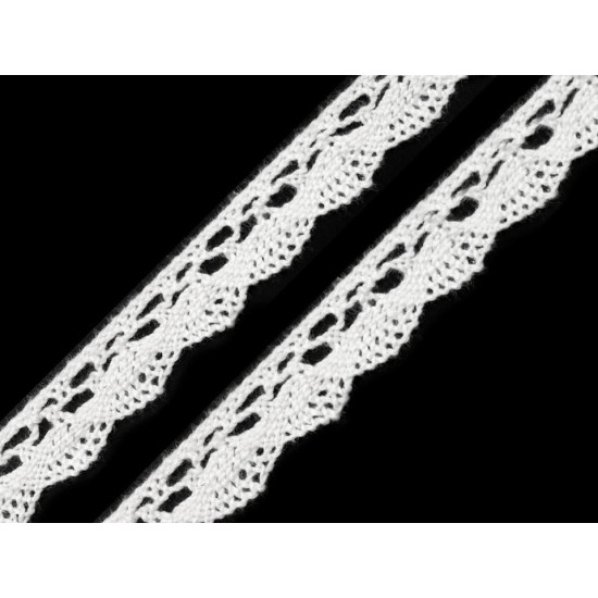 Dantelă bumbac croşetată, lățime 15 mm - Off white (27 Metri) Dantelă bumbac croşetată, lățime 15 mm - Off white (27 Metri)