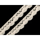 Dantelă bumbac croşetată, lățime 15 mm - Off white (27 Metri) Dantelă bumbac croşetată, lățime 15 mm - Off white (27 Metri)