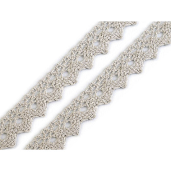 Dantelă bumbac croşetată, lățime 15 mm - Galben (81 Metri) Dantelă bumbac croşetată, lățime 15 mm - Galben (81 Metri)