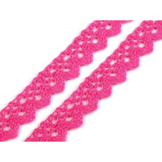 Dantelă bumbac croşetată, lățime 15 mm - Galben (81 Metri) Dantelă bumbac croşetată, lățime 15 mm - Galben (81 Metri)