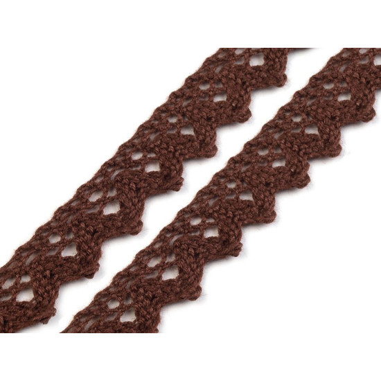 Dantelă bumbac croşetată, lățime 15 mm - Galben (81 Metri) Dantelă bumbac croşetată, lățime 15 mm - Galben (81 Metri)