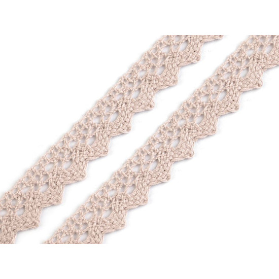 Dantelă bumbac croşetată, lățime 15 mm - Galben (81 Metri) Dantelă bumbac croşetată, lățime 15 mm - Galben (81 Metri)