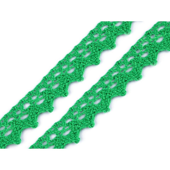 Dantelă bumbac croşetată, lățime 15 mm - Galben (81 Metri) Dantelă bumbac croşetată, lățime 15 mm - Galben (81 Metri)