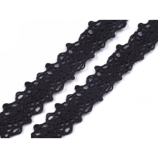 Dantelă bumbac croşetată, lățime 12 mm - Roz deschis (27 Metri) Dantelă bumbac croşetată, lățime 12 mm - Roz deschis (27 Metri)