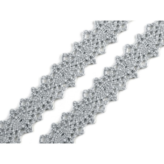 Dantelă bumbac croşetată, lățime 12 mm - Roz deschis (27 Metri) Dantelă bumbac croşetată, lățime 12 mm - Roz deschis (27 Metri)