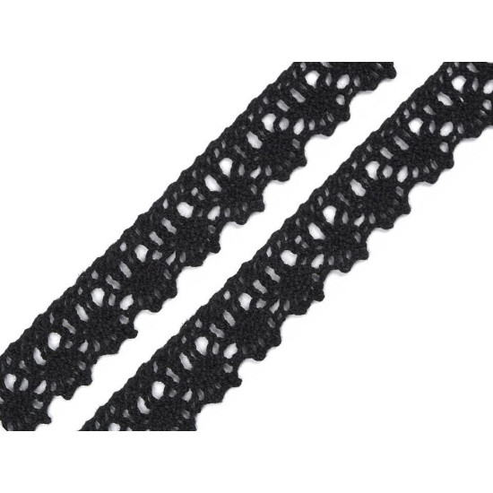 Dantelă bumbac croşetată, lățime 15 mm - Bej deschis (18 Metri) Dantelă bumbac croşetată, lățime 15 mm - Bej deschis (18 Metri)